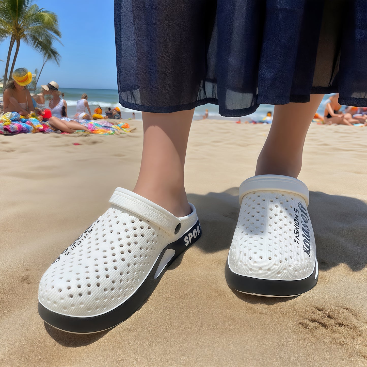 Herrenmode Sandalen | Rutschfeste, atmungsaktive, bequeme Hausschuhe EVA Gartenschuhe | Freizeit-Wanderschuhe, Outdoor-Strandschuhe